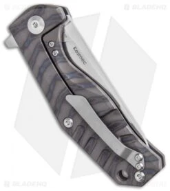 Kizer Kesmec Frame Lock Knife Flamed Titanium (3.5" Satin) Ki4461A1 -Kizer Knife Shop Kizer Kesmec Frame Lock Knife Flamed Titanium Satin Ki4461A1 BHQ 50164 kp jr side