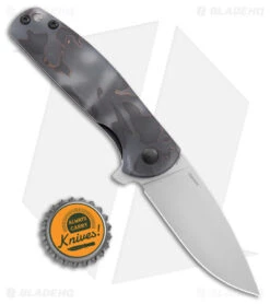 Kizer Laconico Gemini Frame Lock Knife Raffir Left Hand (3.1" Stonewash S35VN) -Kizer Knife Shop Kizer Laconico Gemini FL Raffir Left Hand BHQ 174677 jr bottlecap