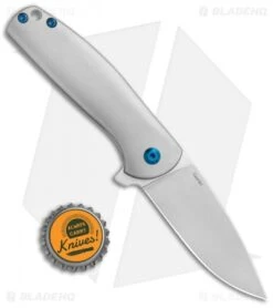 Kizer Laconico Gemini Left-Handed Frame Lock Knife (3.125" Stonewash) Ki3471-L -Kizer Knife Shop Kizer Laconico Gemini Left Handed FL SW Ki3471 L BHQ 72454 jr bottlecap