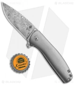 Kizer Laconico Gemini Frame Lock Knife (2.9" Vinland Damasteel) Ki2471D2 -Kizer Knife Shop Kizer Laconico Gemini Vinland Damasteel Damasteel Ki2471D2 BHQ 86609 jr bottlecap