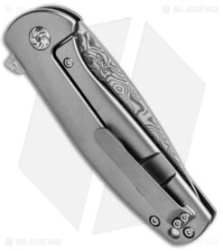 Kizer Laconico Gemini Frame Lock Knife (2.9" Vinland Damasteel) Ki2471D2 -Kizer Knife Shop Kizer Laconico Gemini Vinland Damasteel Damasteel Ki2471D2 BHQ 86609 jr side