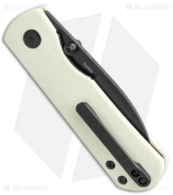 Kizer Laconico Yorkie Liner Lock Knife Ivory G-10 (2.5" Black ) -Kizer Knife Shop Kizer Laconico Yorkie LL Ivory G 10 Black BHQ 139740 jr side