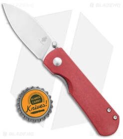 Kizer Laconico Yorkie Liner Lock Knife Red Micarta (2.5" SW) -Kizer Knife Shop Kizer Laconico Yorkie LL Red Micarta SW BHQ 139739 jr bottlecap
