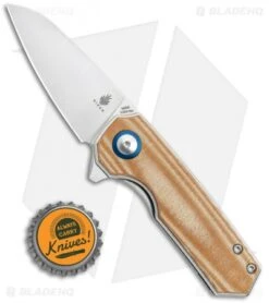 Kizer Lieb Liner Lock Knife Smooth Brown Micarta (2.32" Stonewash) V2541N4 -Kizer Knife Shop Kizer Lieb LL Smooth Brown Micarta SW V2541N4 BHQ 117056 jr bottlecap