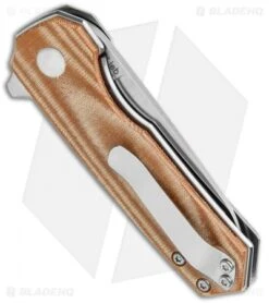 Kizer Lieb Liner Lock Knife Smooth Brown Micarta (2.32" Stonewash) V2541N4 -Kizer Knife Shop Kizer Lieb LL Smooth Brown Micarta SW V2541N4 BHQ 117056 jr side