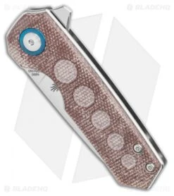 Kizer Lieb Liner Lock Knife Brown Micarta (2.32" Stonewash) V2541N3 -Kizer Knife Shop Kizer Lieb Liner Lock Knife Brown G 10 2.32in SW V2541N3 BHQ 106929 LS Spine