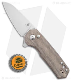 Kizer Lieb M Liner Lock Flipper Knife Tan Micarta (3" Satin 154CM) -Kizer Knife Shop Kizer Lieb M LL Flipper Tan Micarta Satin BHQ 175944 jr bottlecap