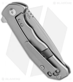 Kizer Ning Shoal Knife Gray Ti (3" Stonewash) Ki3469S1 -Kizer Knife Shop Kizer Limited Edition Ning Soal Gray Ti SW Ki3469S1 BHQ 52257 jr side