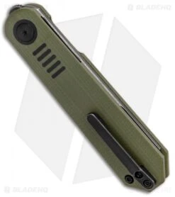 Kizer Lundquist De L'Orme Liner Lock Knife Green G-10 (2.9" Black SW) -Kizer Knife Shop Kizer Lundquist De LOrme LL Green G 10 Black SW KI3570A3 BHQ 126521 jr side