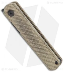 Kizer Lundquist Feist Front Flipper Knife Green Micarta (2.8" Black) -Kizer Knife Shop Kizer Lundquist FF Green G 10 Black BHQ 117013 jr spine