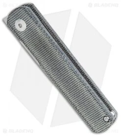 Kizer Lundquist Feist Front Flipper Knife Black Micarta (2.8" Stonewash) -Kizer Knife Shop Kizer Lundquist Feist FF Black Micarta SW BHQ 117014 jr spine