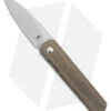 Kizer Lundquist Feist XL Front Flipper Knife Green Micarta (3.4" Stonewash) -Kizer Knife Shop Kizer Lundquist Feist FF Green Micarta SW BHQ 176936 jr