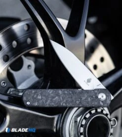 Kizer Lundquist Feist Front Flipper Knife Shred CF (2.8" Stonewash) Ki3499E4 -Kizer Knife Shop Kizer Lundquist Feist Front Flipper Knife Shred CF Stonewash Ki3499E4 BHQ 101711 kp ducati web