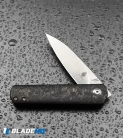 Kizer Lundquist Feist Front Flipper Knife Shred CF (2.8" Stonewash) Ki3499E4 -Kizer Knife Shop Kizer Lundquist Feist Liner Lock Front Flipper Knife Marble CF Stonewash BHQ 101711 kp water web