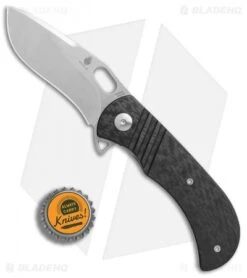 Kizer MV Desert Dog Liner Lock Knife Carbon Fiber (3.1" Satin) Ki4496 -Kizer Knife Shop Kizer MV Desert Dog cf satin BHQ 52426 er bottlecap 2