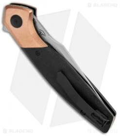 Kizer Manganas Grazioso Liner Lock Knife Black G-10/Copper (3.4" Satin) -Kizer Knife Shop Kizer Manganas Grazioso LL Black Micarta Copper SW V4572N1 BHQ 121133 jr side