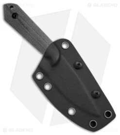 Kizer Maverick Customs Harpoon Fixed Blade Knife Black Micarta (3.75" Black) 10V -Kizer Knife Shop Kizer Maverick Customs Harpoon FBK Black Micarta 3in Black BHQ 180908 td sheath