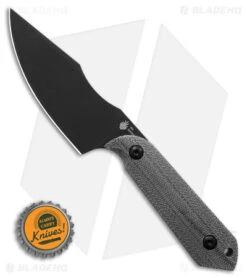 Kizer Maverick Customs Harpoon Fixed Blade Knife Black Micarta (3.75" Black) 10V -Kizer Knife Shop Kizer Maverick Customs Harpoon FBK Black Micarta 3in Black BHQ 180908 td size