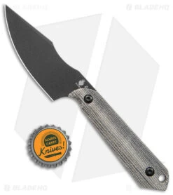 Kizer Maverick Customs Harpoon Mini 10V Fixed Blade Black Micarta (3" Black) -Kizer Knife Shop Kizer Maverick Customs Harpoon Mini Fixed Blade Black Micarta Black BHQ 156461 jr bottlecap