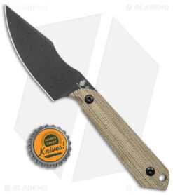 Kizer Maverick Customs Harpoon Mini 10V Fixed Blade Green Micarta (3" Black) -Kizer Knife Shop Kizer Maverick Customs Harpoon Mini Fixed Blade Green Micarta Black BHQ 156460 jr bottlecap