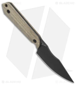 Kizer Maverick Customs Harpoon Mini 10V Fixed Blade Green Micarta (3" Black) -Kizer Knife Shop Kizer Maverick Customs Harpoon Mini Fixed Blade Green Micarta Black BHQ 156460 jr spine