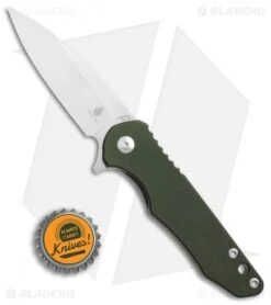 Kizer Mikkel Willumsen Barbosa Liner Lock Knife OD Green G10 (3" Satin) V3487N2 -Kizer Knife Shop Kizer Mikkel Willumsen Barbosa OD Green G 10 BHQ 52449 er size