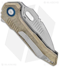 Kizer Mini Paragon Liner Lock Knife Green Micarta (3" Stonewash) V4600C1 -Kizer Knife Shop Kizer Mini Paragon LL Green Micarta Satin BHQ 169683 jr side