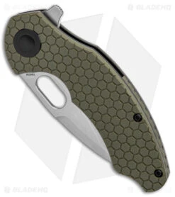 Kizer Mini Roach Liner Lock Olive Green G-10 (3" SW) V3477C1 -Kizer Knife Shop Kizer Mini Roach Degnan Olive Green G 10 SW BHQ 144095 jr spine