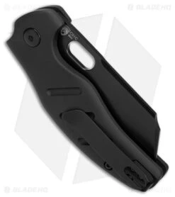 Kizer Vanguard Mini Sheepdog C01C Button Lock Knife Black Aluminum (2.6" Black) -Kizer Knife Shop Kizer Mini Sheepdog C01C Button Lock Black Aluminum Black BHQ 179151 jr side