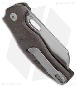 Kizer Mini Sheepdog C01C Button Lock Knife Black Richlite (2.6" Stonewash) -Kizer Knife Shop Kizer Mini Sheepdog C01C Button Lock Black Richlite SW BHQ 179158 jr side