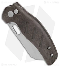 Kizer Mini Sheepdog C01C Button Lock Knife Black Richlite (2.6" Stonewash) -Kizer Knife Shop Kizer Mini Sheepdog C01C Button Lock Black Richlite SW BHQ 179158 jr spine