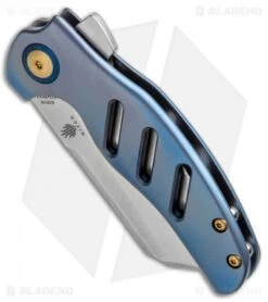 Kizer Mini Sheepdog C01C Frame Lock Flipper Knife Blue Titanium (2.6" Satin) -Kizer Knife Shop Kizer Mini Sheepdog C01C FL Blue Ti Satin Ki3488A2 BHQ 93980 jr spine