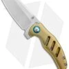 Kizer Mini Sheepdog C01C Frame Lock Flipper Knife Gold Titanium (2.6" Satin)