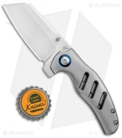 Kizer Mini Sheepdog C01C Frame Lock Flipper Knife Titanium (2.6" Satin) -Kizer Knife Shop Kizer Mini Sheepdog C01C FL Ti Satin Ki3488A1 BHQ 93979 jr bottlecap