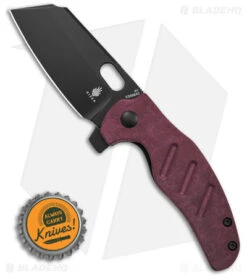 Kizer Mini Sheepdog C01C Flipper Knife Red Richlite (2.6" Black 4V) V3488A5 -Kizer Knife Shop Kizer Mini Sheepdog C01C Flipper Knife Red Richlite 2in Black 4V BHQ 169621 td size