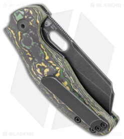 Kizer Mini Sheepdog C01C Liner Lock Black/Yellow FatCarbon (2.6" Black 20CV) -Kizer Knife Shop Kizer Mini Sheepdog C01C LL Black Yellow FatCarbon Black SW BHQ 175939 jr side