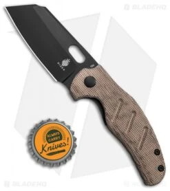 Kizer Mini Sheepdog C01C Liner Lock Natural Canvas Micarta (2.6" Black 10V) -Kizer Knife Shop Kizer Mini Sheepdog C01C Liner Lock Natural Canvas Micarta 2in 6cm Black BHQ 138630 td size