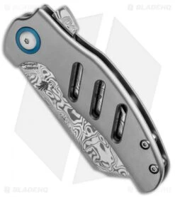 Kizer Knife Shop -Kizer Knife Shop Kizer Mini Sheepdog Ti C01C Vinland Damasteel Ki3488D1 BHQ 85510 jr spine