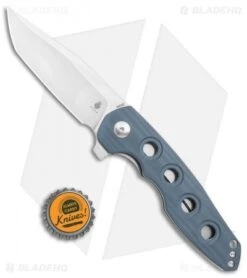 Kizer Nalu Boersma Z-82 Tanto Frame Lock Knife Gray G-10 (3.5" Satin) V4568 -Kizer Knife Shop Kizer Nalu Boersma Z 82 FL Gray G 10 Satin BHQ 121121 jr bottlecap