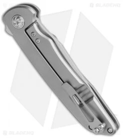 Kizer Nick Swan Matanzas Frame Lock Knife Ti/Micarta Tanto (3.5" Stonewash) -Kizer Knife Shop Kizer Nick Swan Matanzas Recurve FL Ti Micarta Ki4510A4 BHQ 114294 jr side