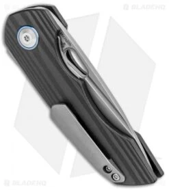 Kizer Nick Swan Microlith Liner Lock Flipper Knife CF (2.4" Bead Blast) -Kizer Knife Shop Kizer Nick Swan Microlith LL CF BB Ki2533A2 BHQ 95479 jr side