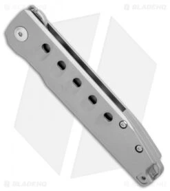 Kizer Noble Frame Lock Knife Titanium (3.50" Stonewash) Ki4550 -Kizer Knife Shop Kizer Noble FL Ti SW Ki4550 BHQ 106912 jr spine