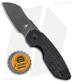 Kizer October Mini Liner Lock Knife Black Micarta (2.5" Black Stonewash) V2569C2 -Kizer Knife Shop Kizer October Mini D.O.C.K. Black Micarta Black SW BHQ 144091 jr bottlecap