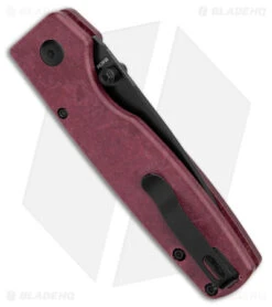 Kizer Vanguard Original Button Lock Knife Red Richlite (3" Black) -Kizer Knife Shop Kizer Original Button Lock Red Richlite Black BHQ 179148 jr side