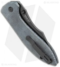 Kizer Pelican Mini Liner Lock Knife Micarta (3.3" Stonewash) V4548N1 -Kizer Knife Shop Kizer Pelican Mini LL Black Micarta Black SW V4548N1 BHQ 122835 jr side