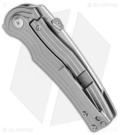 Kizer Pinkerton Inversion Frame Lock Knife Titanium (3.28" Stonewash) Ki4532 -Kizer Knife Shop Kizer Pinkerton Inversion FL Ti SW Ki4532 BHQ 106899 jr side 2