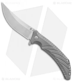 Kizer Pinkerton Nomad Flipper Knife Blasted Titanium (3.75" Satin) Ki4482A1
