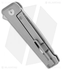 Kizer Quell Frame Lock Knife Titanium (3.125" Stonewash) Ki4530 -Kizer Knife Shop Kizer Quell FL Ti SW Ki4530 BHQ 102456 jr side