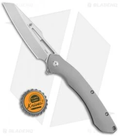 Kizer Raja Frame Lock Knife Titanium (3.74" Stonewash) Ki4537 -Kizer Knife Shop Kizer Raja FL Ti SW Ki4537 BHQ 106902 jr bottlecap