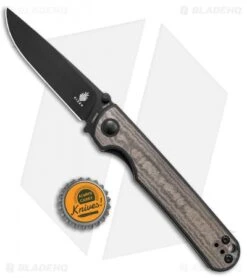 Kizer Rapids Liner Lock Knife Black G-10/Green Micarta (3.5" Black) -Kizer Knife Shop Kizer Rapids V3594C2 BHQ 137140 td size